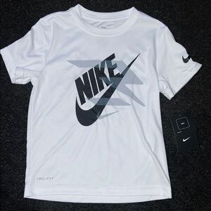 Nike-  White and Gray Shirt & Shorts Set